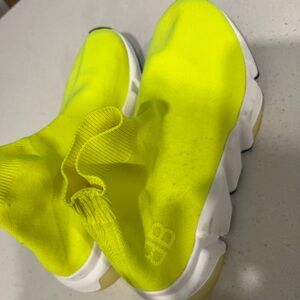 Balenciaga high top neon runners. Size 6